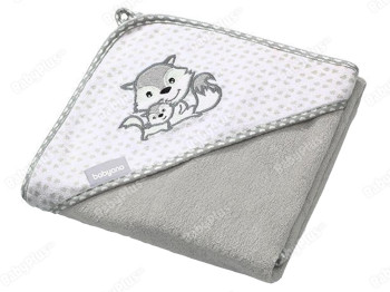 Рушник бамбуковий з капюшоном 76х76 сірий Білочка. BabyOno 345/03