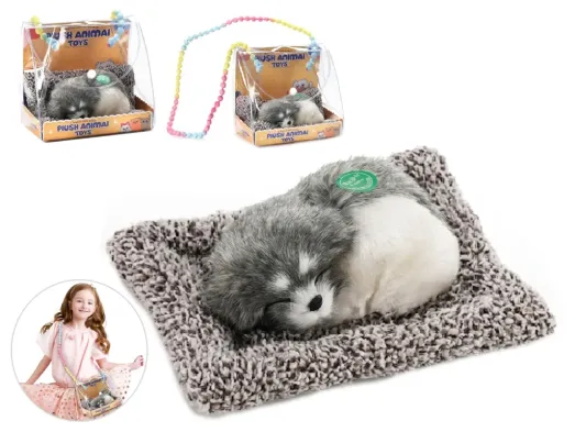 Мягкая игрушка Хаски Plush Animal Toys, со звуковыми эффектами, 18 см