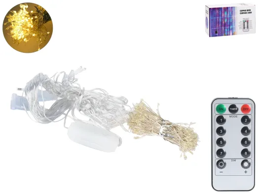 Гирлянда светодиодная желтая Бахрома, 3×2 м, 400 LED