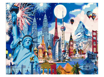 Набор для росписи по номерам The whole world 40х50 см, Strateg
