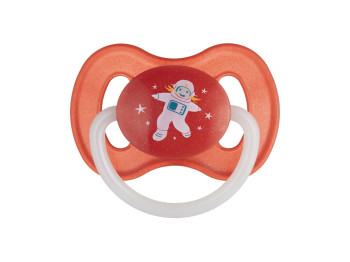 Пустушка латексна кругла 0-6 м-ців SPACE червона, Canpol babies 23/221_red_new