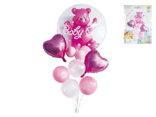 Набір повітряних кульок Pink Bear, 11шт