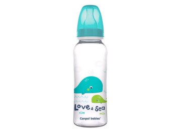 Пляшка PP LOVE&SEA 250 мл - бірюзовий. Canpol Babies 59/400_tur
