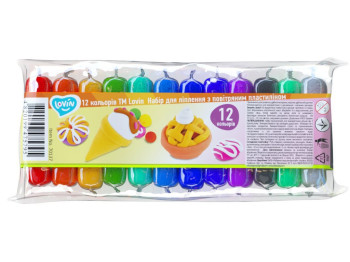 Набір повітряного пластиліну. 12 кольорів. TM LOVIN'DO 70137