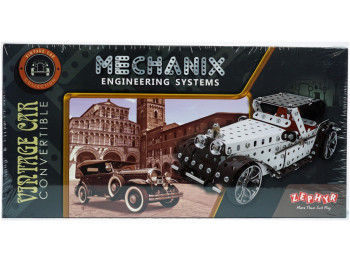 Конструктор металлический ретро автомобиль Mechanix, 353 детали, модель машинки, ZEPHYR