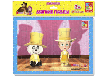 Мягкие пазлы Маша и Медведь, Vladi Toys