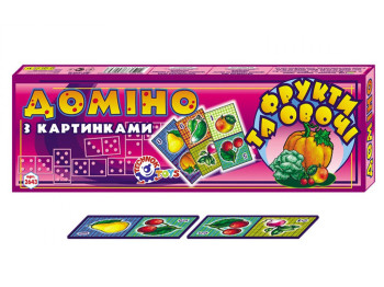 Доміно з картинками велике Фрукти і овочі, Технок