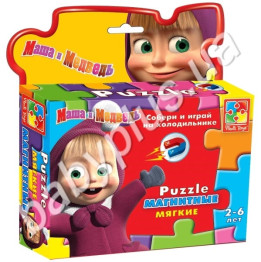 Магнитные фигурные пазлы Маша