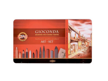 Набор художественных Gioconda, 39 предметов, металлическая упаковка, Koh-i-Noor