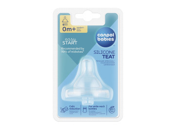 Соска силіконова до пляшечок з широким отвором EasyStart міні 1 шт.. Canpol Babies 21/719