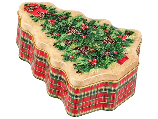 Коробка метал новорічна "Christmas Tree" 18*15*6.5см R43366