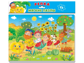Мягкие пазлы Сказки, Репка, 24 элемента, Vladi Toys