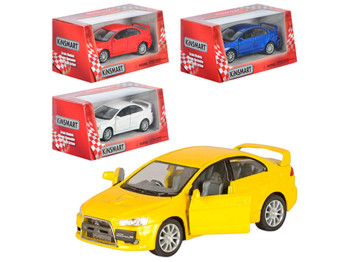 Машинка инерционная металлическая Mitsubishi Lancer Evolution X, 12 см, открываются двери, Kinsmart