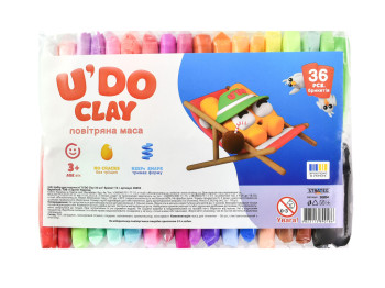 Набір для творчості повітряна маса U’DO Clay, 36 брикетів, брикет 10 грам, Strateg