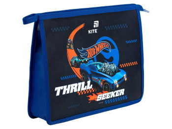 Папка на молнии Hot Wheels, А4+, с расширением, Kite