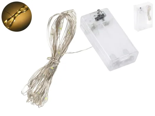 Гирлянда светодиодная Yellow, 2 м, 20 LED, на батарейках