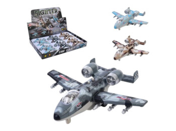 Самолет инерционный со звуком XG879-101, 15 см, металлический корпус, BabyToys (цена за 1шт)
