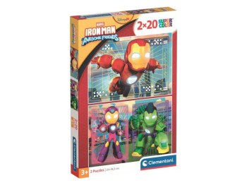 Пазлы 2х20 элементов, Железный человек и его друзья, Clementoni 24828