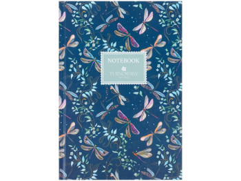 Записная книга А5 в клетку Axent Turnowsky Floral, 96 листов, твердая обложка