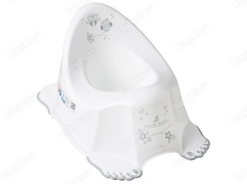Горшок Сова з протиковзною гумою та музикою білий. Tega Baby PO-047-103