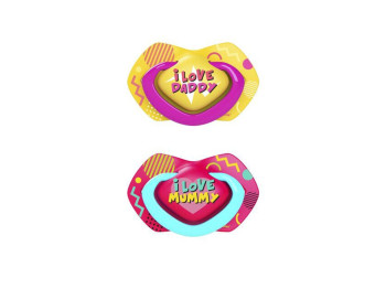Пустушка симетрична Neon Love, силікон, 0-6 міс, 22-652_pin, Canpol Babies