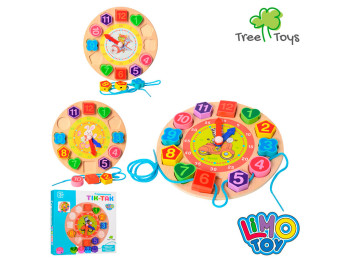 Дерев'яна іграшка Годинник 18 см. Tree Toys MD 1270