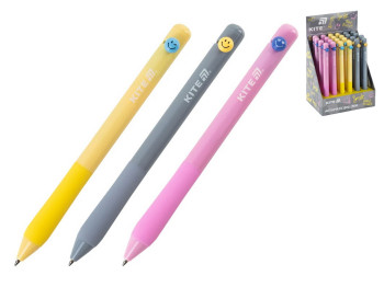 Ручка шариковая автоматическая Kite Smile K26-034, синяя, 0,7 мм, микс видов (цена за 1шт)