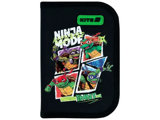 Пенал на 1 отделение с канцелярским наполнением Kite Ninja Turtles NT26-622H