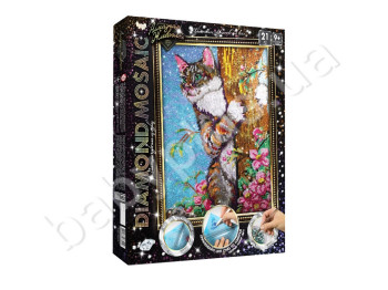 Набор для творчества DIAMOND MOSAIC Кот сказочный большой, Danko Toys