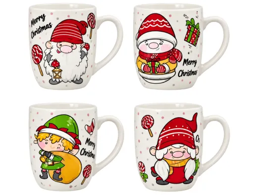 Новорічна керамічна чашка Merry Christmas, 380 мл, 3 види