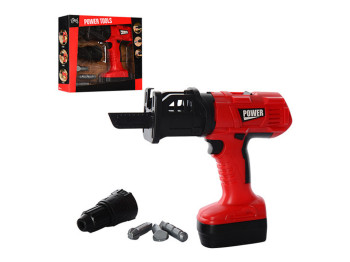 Электролобзик-дрель игрушечная T1404, 26 см, вращающееся сверло, BabyToys