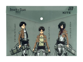 Папка на кнопке Kite Attack on Titan AT25-244, формат A4, полипропилен, Kite