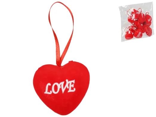 Подвеска декоративная праздничная Love, 4,5 см, 12 шт