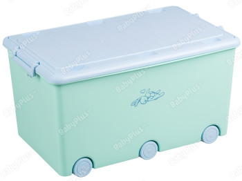 Ящик для іграшок Зайчики салатовий. Tega Baby KR-010-105