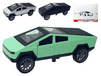 Машинка-модель Tesla Cybertruck, металева, з відкривними дверима, 3 види (ціна за 1шт)