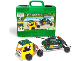 Конструктор металевий з мотором MECHANIX Тягач, 353 елементи, 5 моделей, ZEPHYR