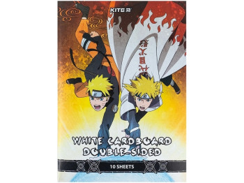 Картон білий Naruto Shippuden A4, 10 аркушів, Kite