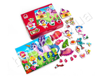Магнитная игра Феи и единорог, Vladi Toys