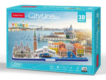 Тривимірна головоломка-конструктор CITY LINE VENICE. Cubic Fun MC269h