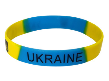 Браслет гумовий на руку Україна широкий 12 мм (ціна за 1шт)