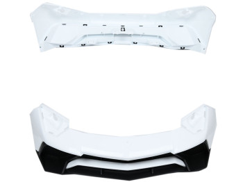Бампер передній НЕ фарбований білий до машини M 5738. M 5738-FRONT BUMPER WHITE