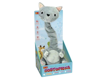 Игрушка интерактивная звуковая "Котик-повторюха, с подсветкой и мелодиями, Ranok Creative