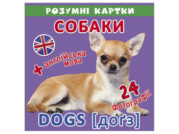 Розумні картки, Собаки, 12 карток, Crystal Book