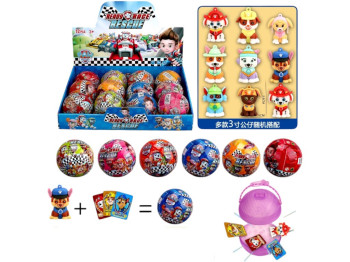 Игрушка Щенячий патруль и карты в шаре, микс видов (цена за 1 шт)