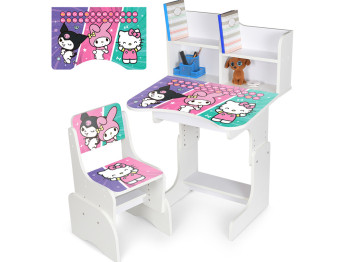 Парта зі стільчиком HELLO KITTY англійська абетка. N 2071-19A-1