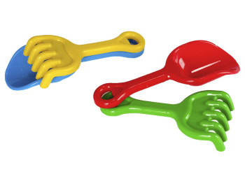 Песочный набор Лопатка и грабельки ИП.24.000, пластиковый, Toys-plast