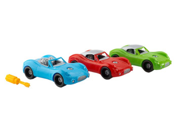 Конструктор на шурупах з викруткою ИП30011, 19,5 см, машинка ретро, Toys-plast