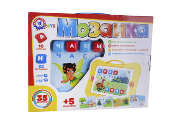 Мозаїка для малюків алфавіт Мозаїка Алфавіт, 37,5×29,2 см, TechnoK