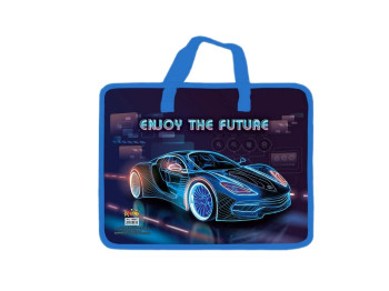 Папка пластиковая с текстильными ручками ENJOY THE FUTURE, KIDIS 14087
