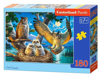 Пазли Сім'я сов 180 елементів, Castorland